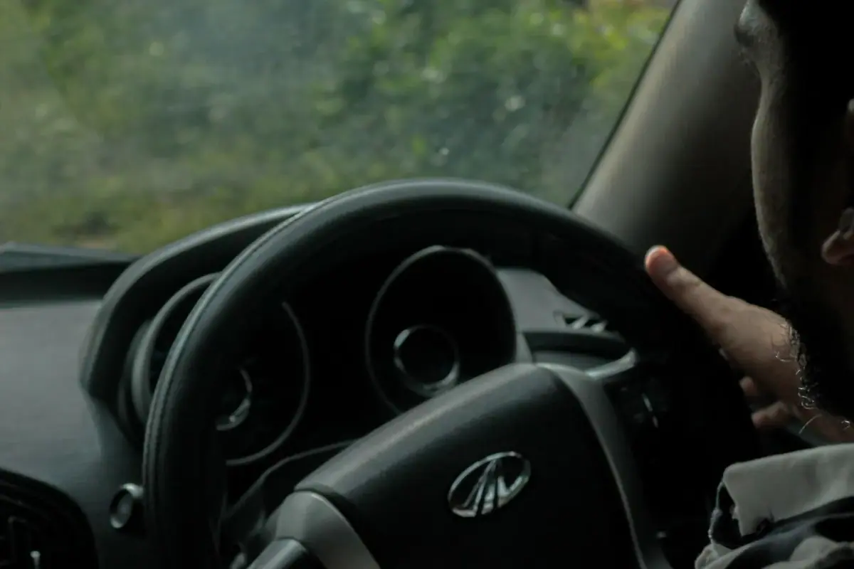 Driver at the wheel after a car key job