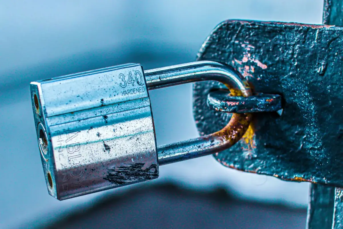 Padlock on a Villa Park gate